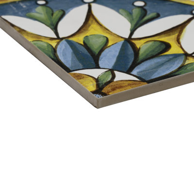 Carreau de porcelaine encaustique brillant 8 "x 8" Vita Sole 01