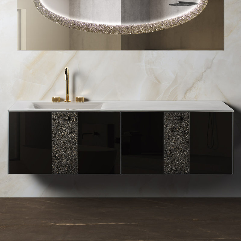 Meuble-lavabo intégré 63 po à double lavabo