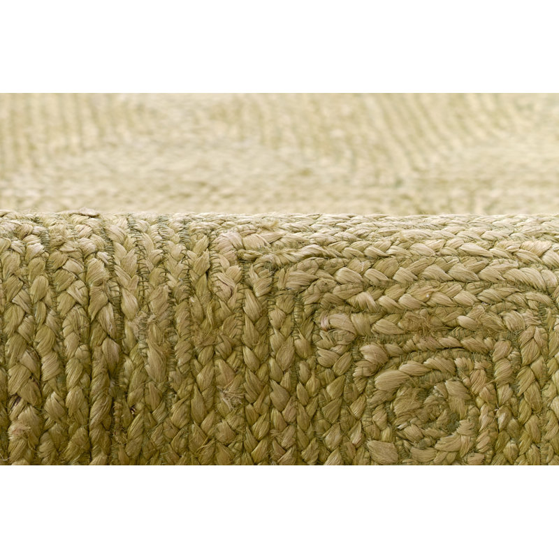 Tapis vert en jute tissé à la main Momeni 7 pi 10 po x 9 pi 10 po, Rectangle 7 pi 10 po x 9 pi 10 po