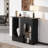 Modern 39.4'' Black Console Table with Arched Base for Entryway or Living Room