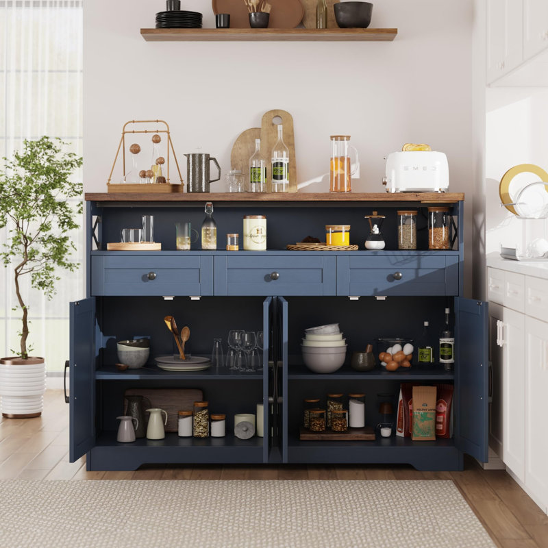 Ashveer Sideboard, Blue/Brown