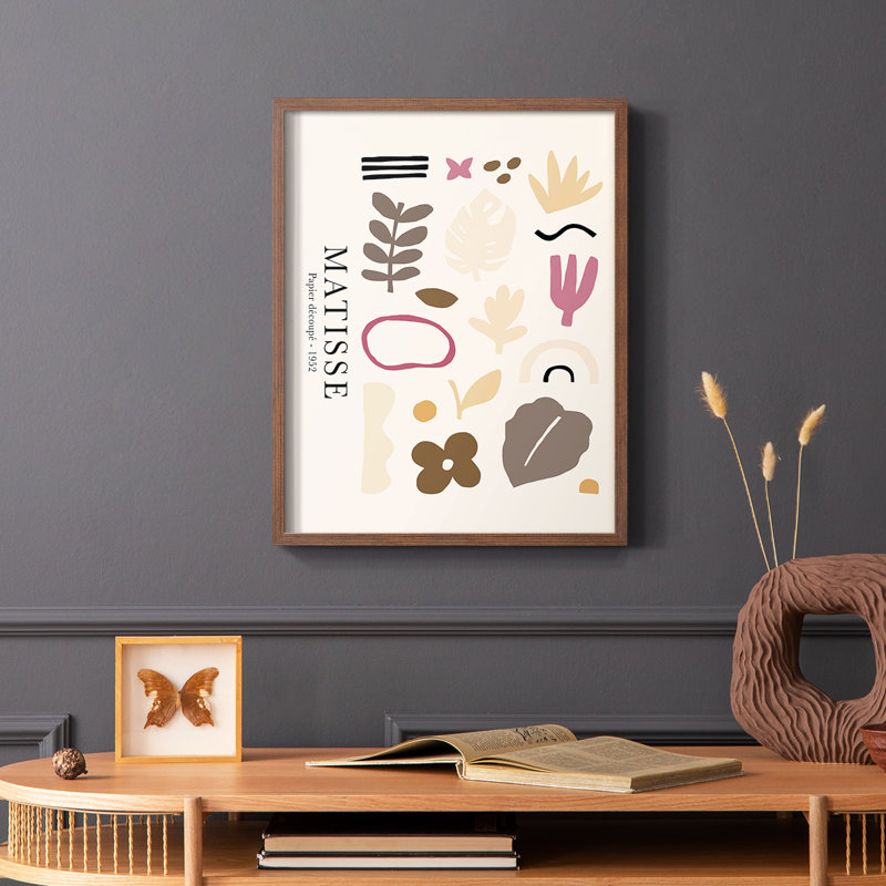 Matisse CCLXV, reproduction encadrée - bois massif, Brun, H 10 po x l 8 po
