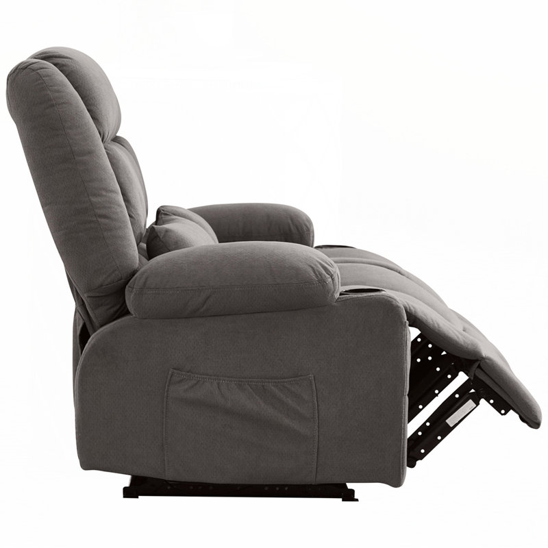 Causeuse inclinable avec porte-gobelets, Gris
