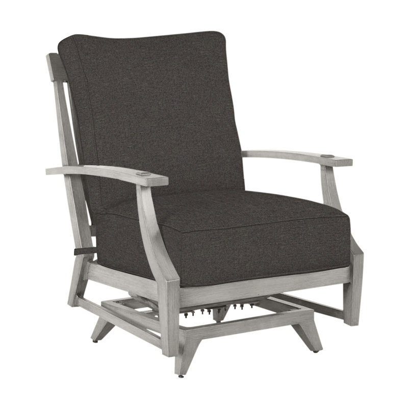 Croquet Patio Chair with Cushions, Welt, Oyster, Verona Fossil