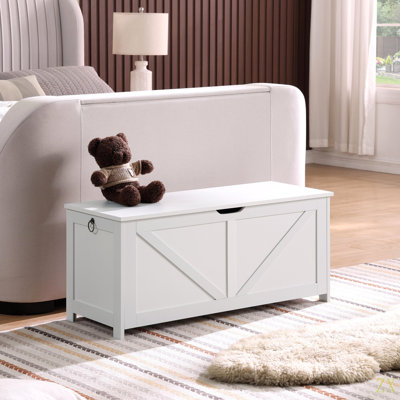 Coffre de rangement, banc de rangement, organisateur de coffre à jouets, banc de rangement d'entrée avec 2 charnières, assemblage facile