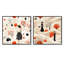 Gedrie - Ensemble de 2 collages carrés abstraits-101849587-101849586