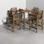 Durable Patio Bar Sets, HDPE 5 Piece Modern Bar Height Set for Backyard-1469635151
