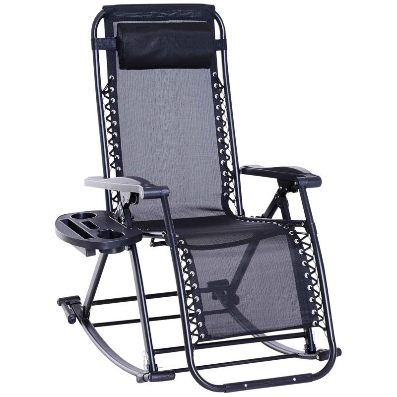 Chaise berçante en acier Sweyn, Gris