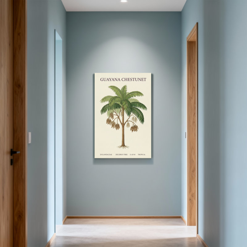 Plantes et fleurs Guayana Chestunet Tree, impression botanique, H 36 po x l 24 po