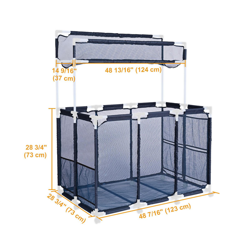 Housse de remplacement en filet pour bac de rangement en filet pour piscine XX-Large Double Decker, Bleu