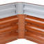 Lit de jardin surélevé en acier galvanisé en forme de L Katherynn - 59,5 po x 59,5 po x 11,75 po - grain de bois-1178568942