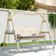 Outdoor Conversation Swing,Wooden Garden Swing Chair-678761173