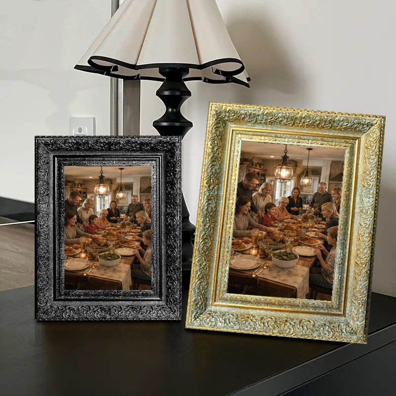 Cadre de photo antique et intemporel 1pc pour photos et décoration de salon 8 po x 10 po, Antique Gold, 1, 8" W x 10" H