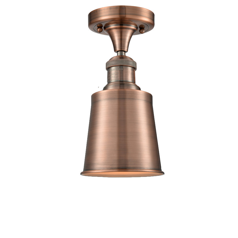 Plafonnier semi-encastré à 1 lumière 5,25 po Arline, Cuivre antique, Cuivre antique, Ampoule DEL 6 watts Vinage
