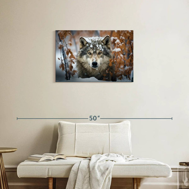 Brampt Gray Wolf In The Snow, 20" H x 30" W