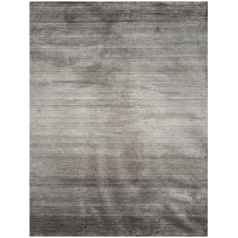Tapis noir en coton Mcelroy, Rectangle de 10 pi x 14 pi