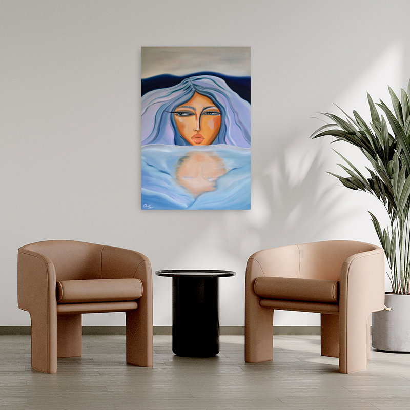 Reproduction d'art mural éthéré abstrait, 36" H x 24" W