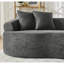 Canapé modulaire 4 places gris foncé, fermeture à glissière dissimulée, confort et soutien, canapé incurvé stylé, éponge haute densité, accoudoirs droits, salon-632476973