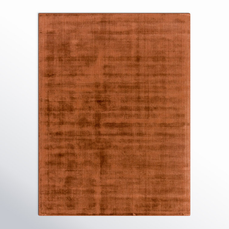 Fennel Hand Loomed Viscose Orange Rug