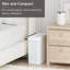 EKO Brio Motion Sensor Trash Can, 10L in White Compact Design, Fingerprint Resistant Trash Bin for Effortless Waste Disposal