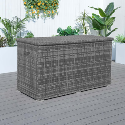 Moda Furnishings Lois 296 Gallons Water Resistant Wicker Deck Box