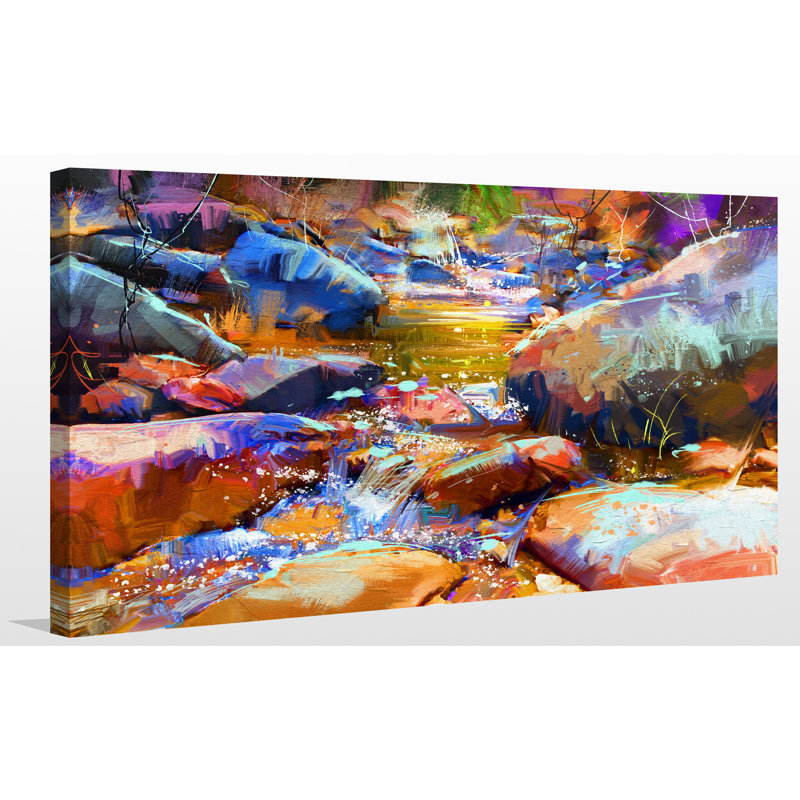 " Water Rocks ", 24" H x 40" W x 1" D