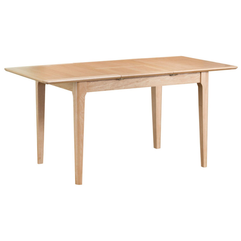 Arndt Fully Assembled Rectangular 120cm Solid Wood with Oak Veneer Extending Dining Table