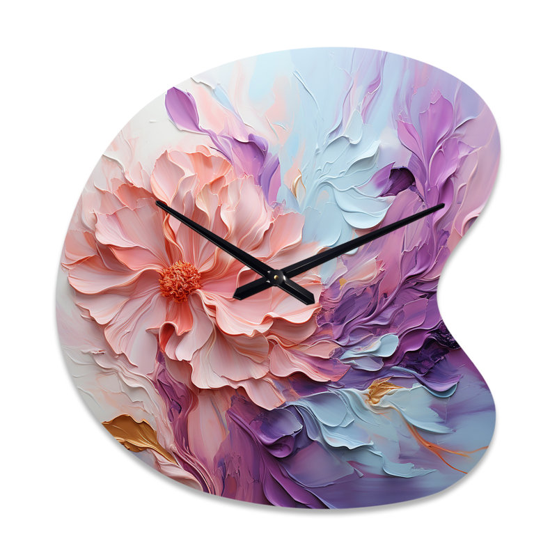 Whirling Dreamscape - Drop Shape Large Abstract Spirals 3D Wall Clock, Small