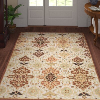 Pottershill Oriental Handmade Tufted Wool Brown/Cream Area Rug -  Alcott HillÂ®, 791A91338354421DA8BCF0F13105B4B9