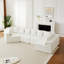 Canapé modulaire en L à assise profonde avec coussins-579185431