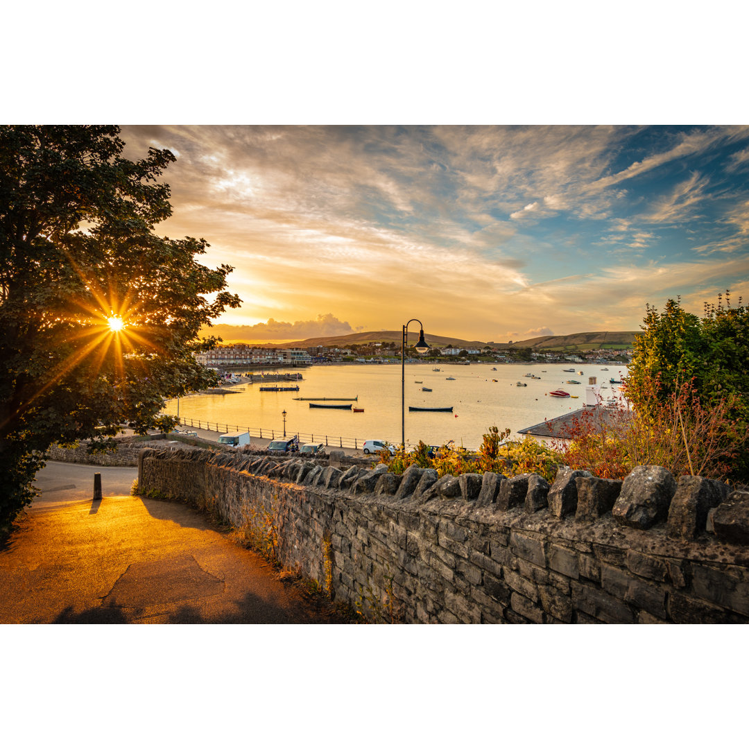 Sonnenuntergang über dem Hafen von Swanage