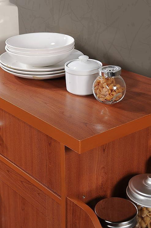 Albizu Wood Kitchen Island, Cherry