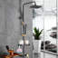 Ensemble de douche à pluie réglable en hauteur, système de pomme de douche à pluie murale pour salle de bain et hôtel