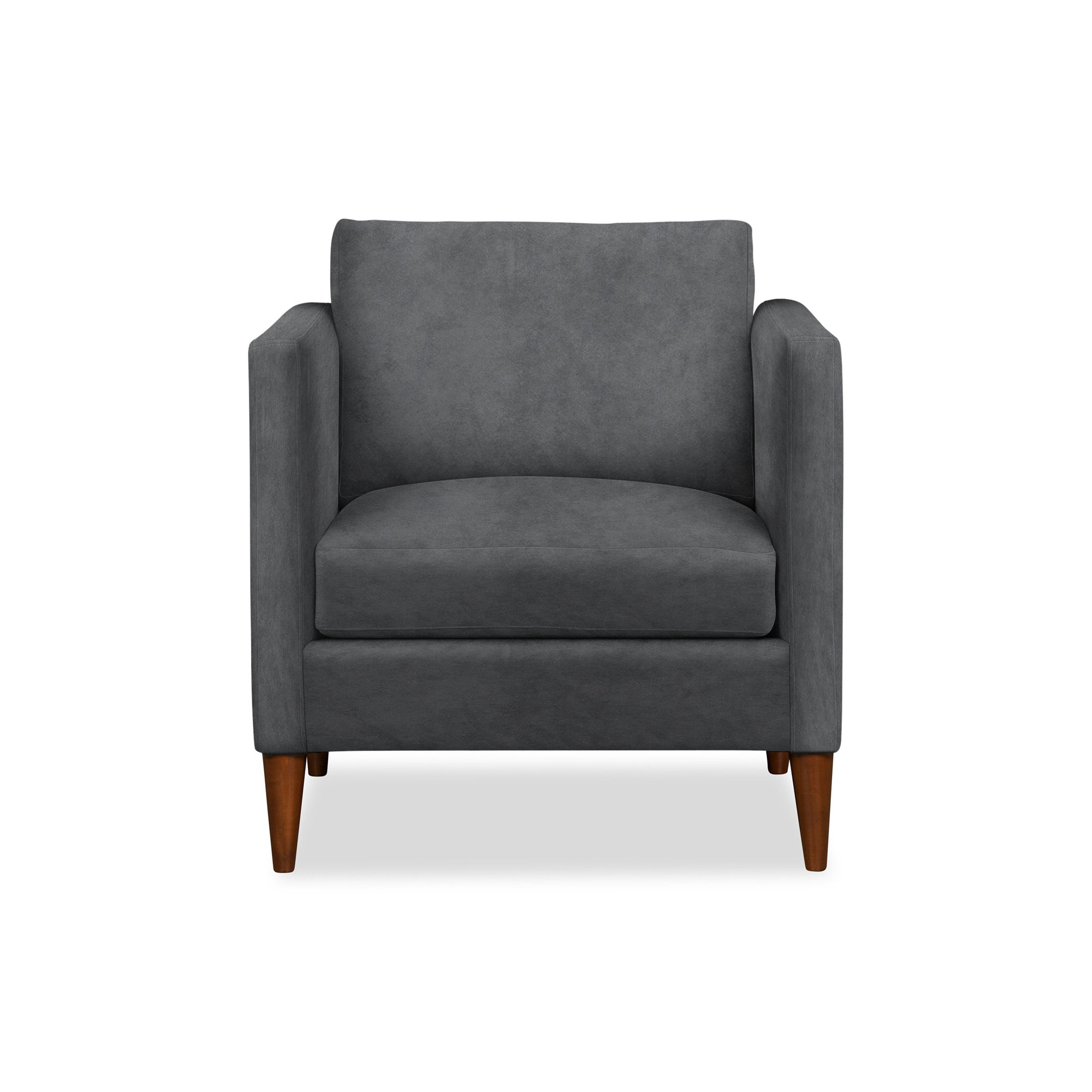 Clifford Upholstered Custom Armchair, Bella Cornflower Performance Velvet
