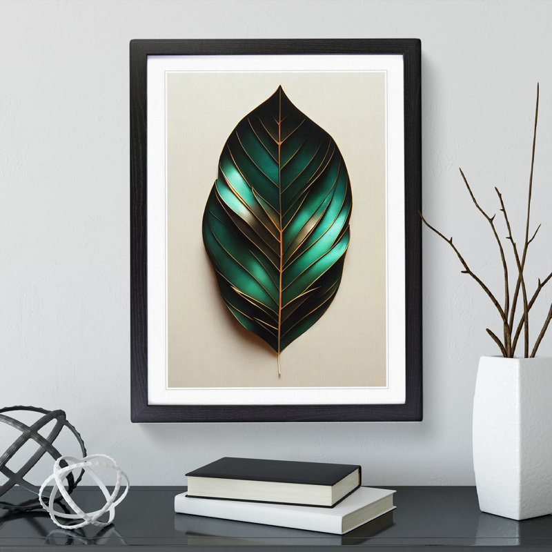 The Beautiful Leaf - Framed Print, Black Framed, 46cm H x 34cm W x 2cm D