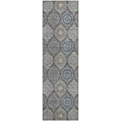 Premium Machine Washable Prisco Gray Rug