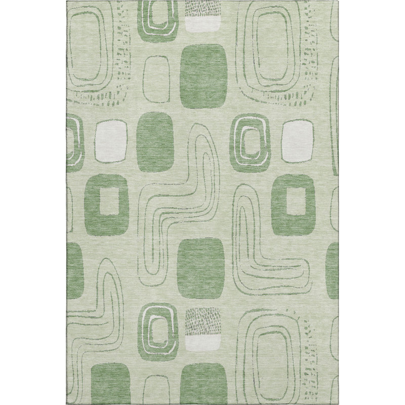 Premium Machine Washable Slesnick AMF1670 Geometric Rug, Rectangle 10' x 14'