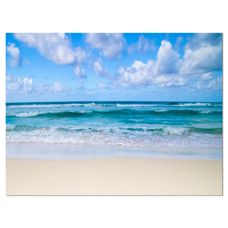 Serene Blue Tropical Beach - Photographie sur toile tendue, Toile tendue, H 36 po x l 46 po x P 1,5 po