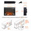 Foyer électrique encastrable de 23 pouces, appareil de chauffage ultra mince avec ensemble de bûches et flamme réaliste, télécommande avec minuterie, protection contre la surchauffe-668585577