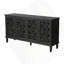 Buffet antique 60 "avec sculptures florales-1363701536