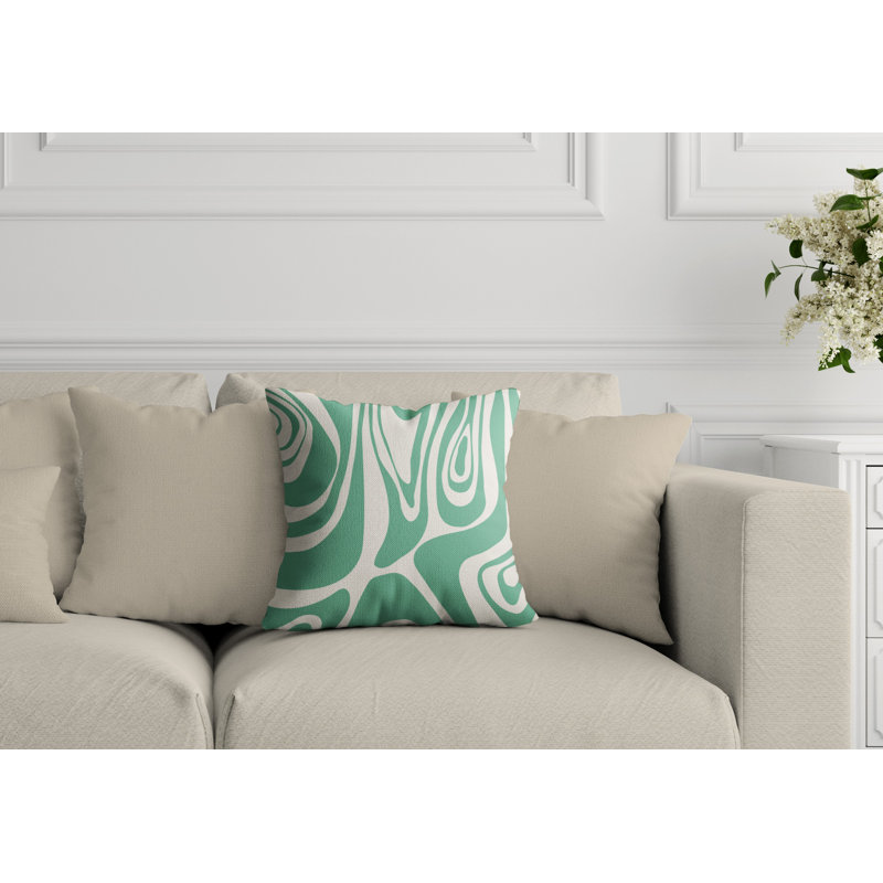 Housse et insert de coussin extérieur carré Cooper, L 17 po x H 17 po, Menthe