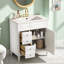 Meuble-lavabo moderne 30 po avec lavabo, 2 tiroirs et armoire à fermeture douce-610287070