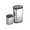 Ensemble de poubelle automatique 13 gallons et 3,2 gallons Ninestars idéal pour la cuisine et la salle de bain, poubelle en acier inoxydable avec couvercle noir, grand ensemble de poubelle à capteur intelligent sans contact Montion