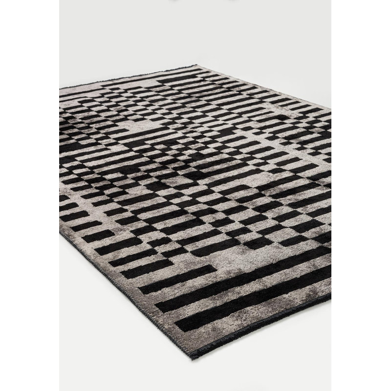 Tapis à motif abstrait, Carré 9 pi