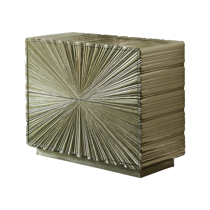 Linenfold Two-Drawer Chest, Silver
