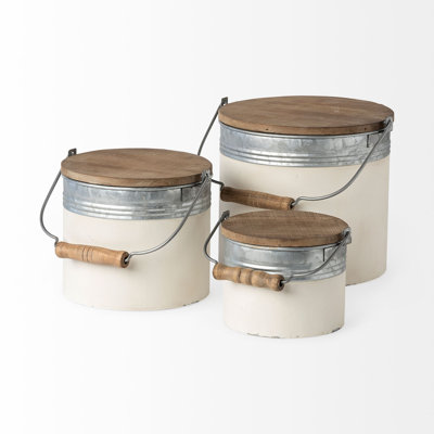 Ensemble 3 pièces de boîtes métalliques alani