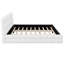 Très grand lit plateforme tapissier, blanc-342780099