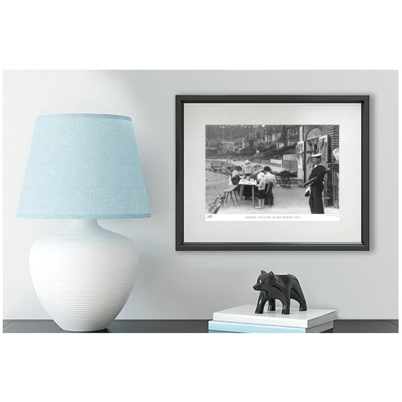 Seaview, Tea Time At Bay Houses 1913 - Single Picture Frame Print, 40cm H x 50cm W x 2.3cm D