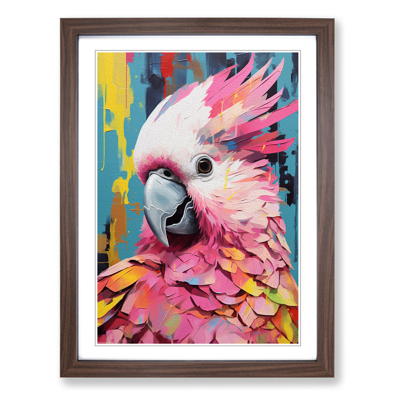 Single Picture Frame Print on Wood, Walnut Framed, 34cm H x 25cm W