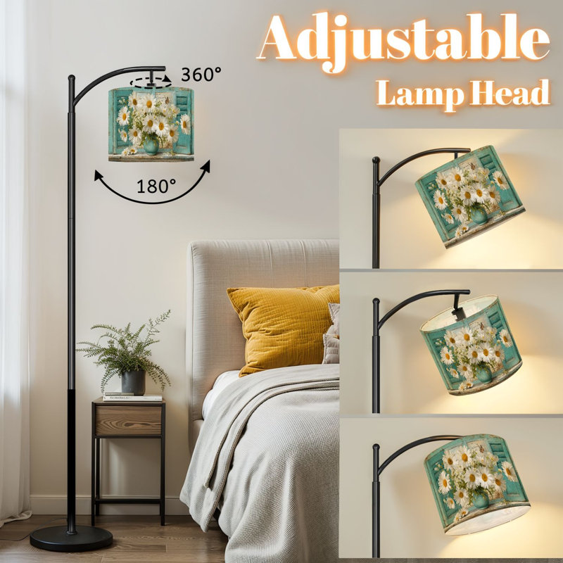 Lampe sur pied avec abat-jour réglable Arc